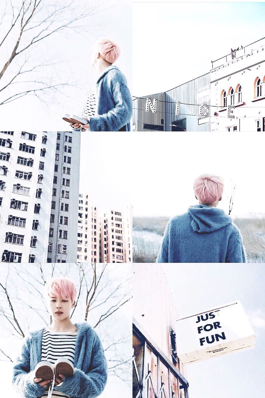 BTS Jimin tema estético azul pastel y rosa. Temas estéticos, Azul pastel, Nubes pastel, Aestetic Blue Jimin fondo de pantalla del teléfono