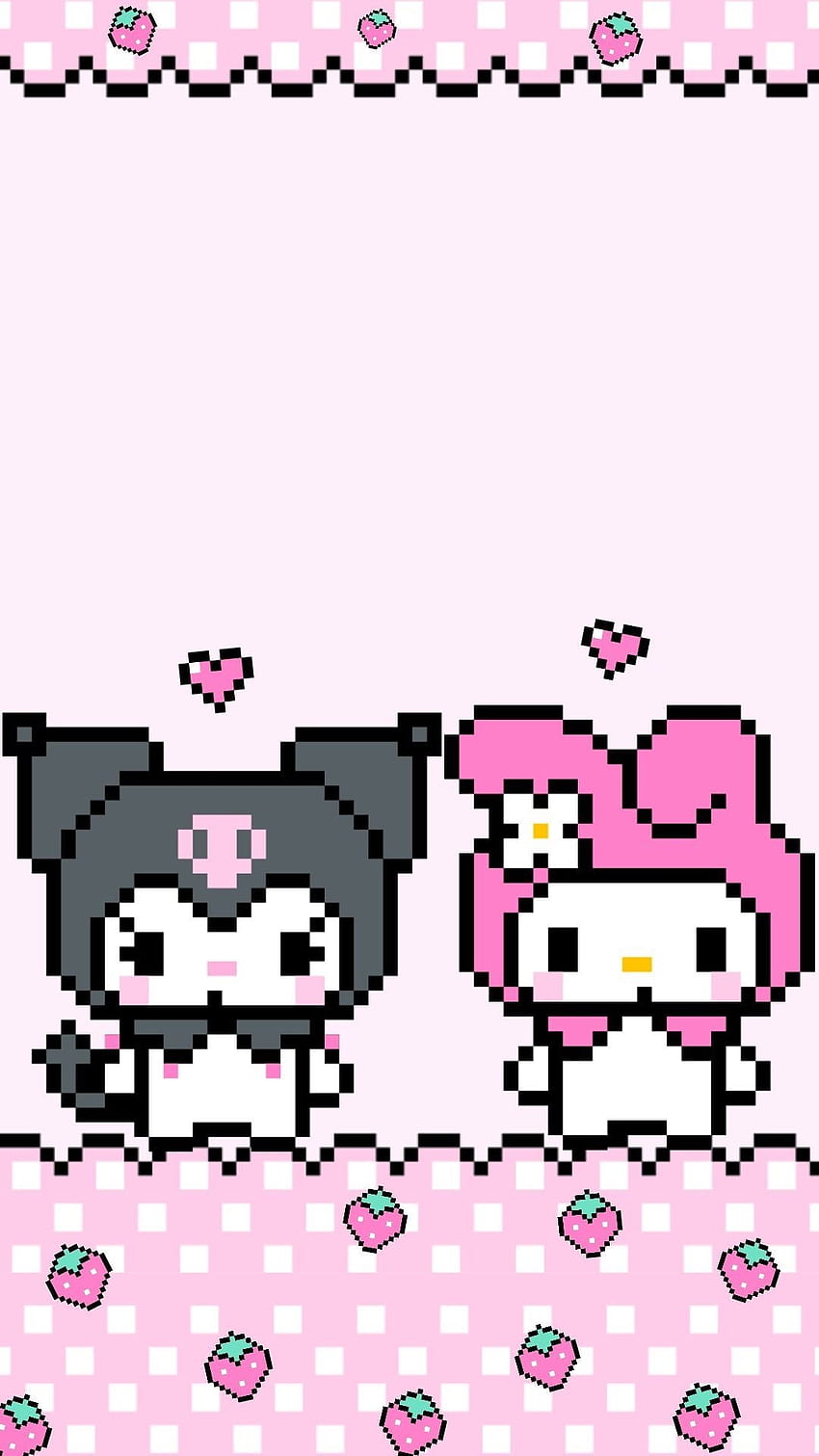 Hello Kitty Kuromi, Onegai My Melody wallpaper ponsel HD