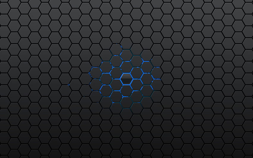 Black And Blue Abstract , Gray And Blue Honeycomb Graphic • For You, Black and Blue Abstract HD wallpaper