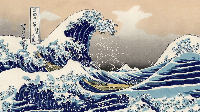 Wallpaper ID 670719  japanese wave sea waves 1080P kanagawa great  artwork free download
