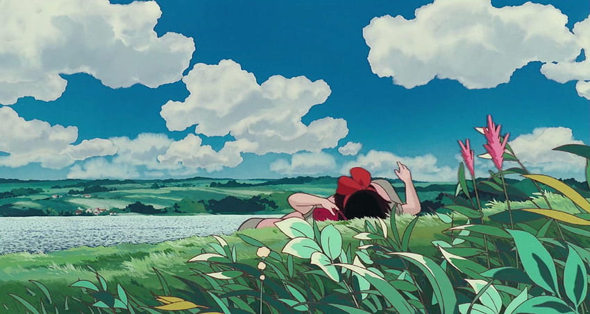 Kikis Lieferservice (1989) – Animations-Screencaps im Jahr 2021. Frühling, Ästhetik, Anime-Landschaft, Studio Ghibli PC HD-Hintergrundbild