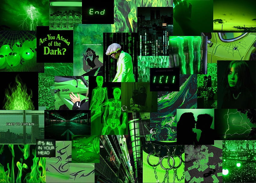 neon green aesthetic laptop . Dark green aesthetic, Green aesthetic tumblr, iPhone tumblr aesthetic, Green Collage HD wallpaper