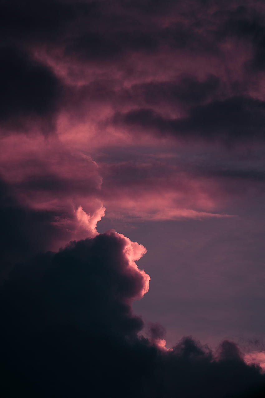 自然, 空, トワイライト, 雲, バイオレット, 夕暮れ, 紫 HD電話の壁紙