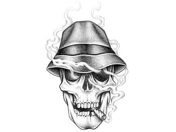 skulls and smoke tattoo designs