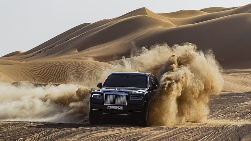 Rolls-Royce Cullinan, black luxury car, off-road HD wallpaper