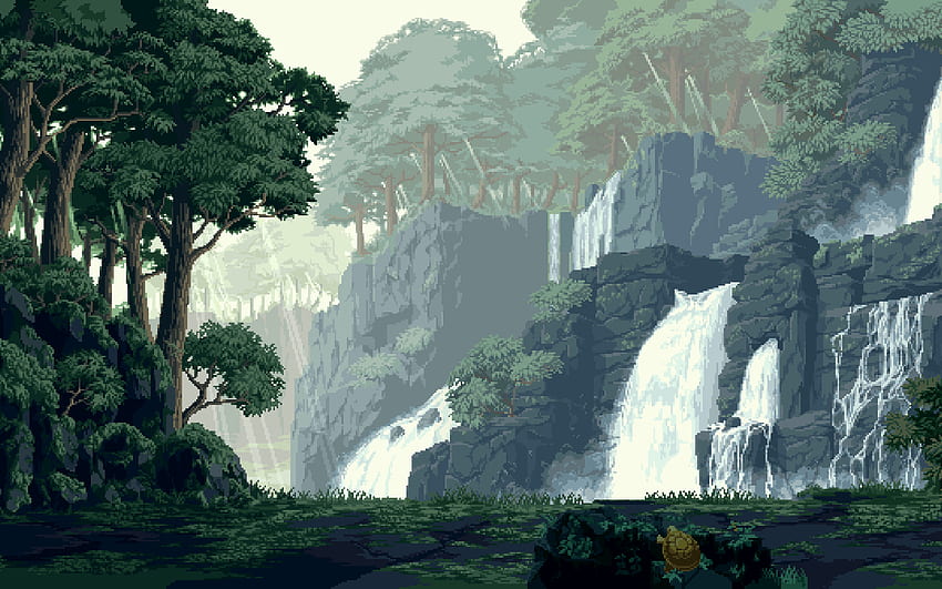 Pixel forest [1920×1200] : HD wallpaper
