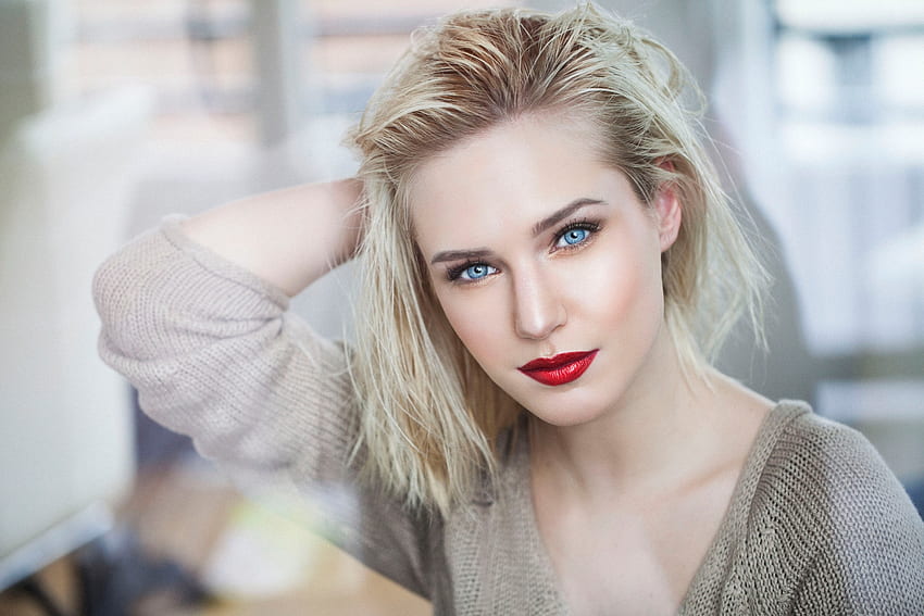 Beauty, face, model, blonde, eva mikulski, woman HD wallpaper