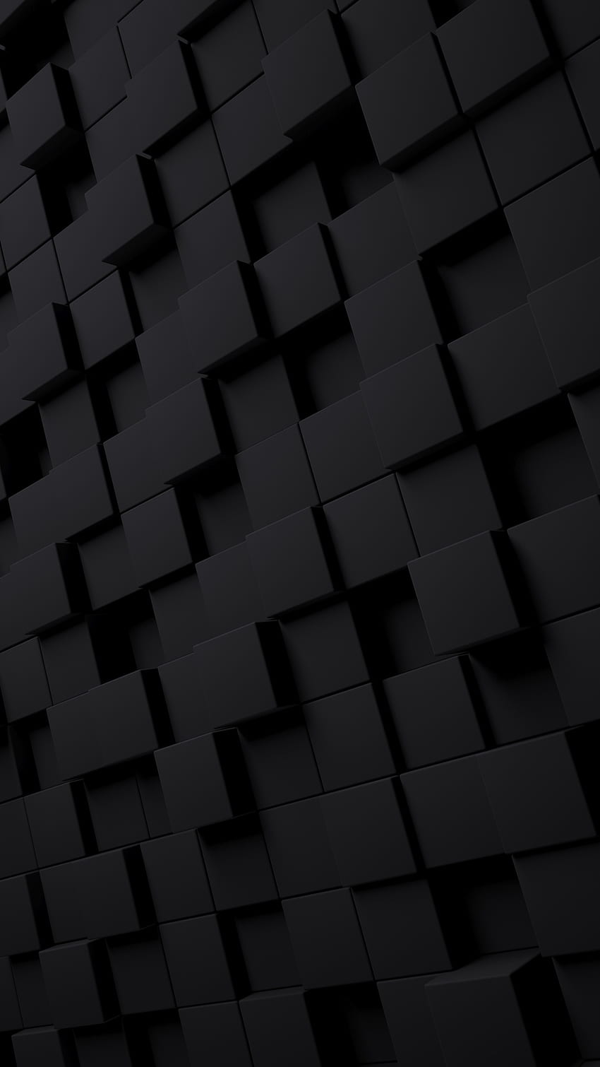Schwarz, Muster, dunkle Würfel, abstrakt HD-Handy-Hintergrundbild