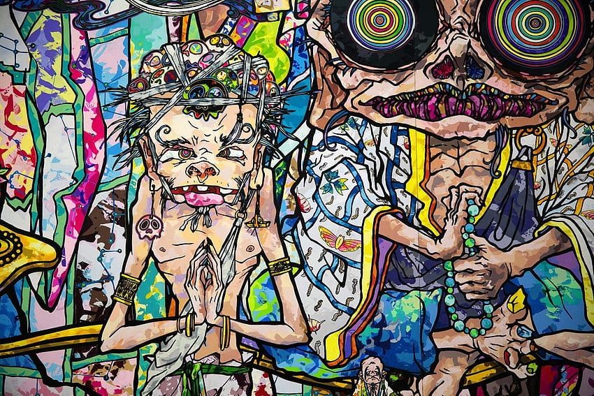 Zabawny artysta pop Murakami pokazuje głębszą stronę w MCA, Cool Takashi Murakami Tapeta HD
