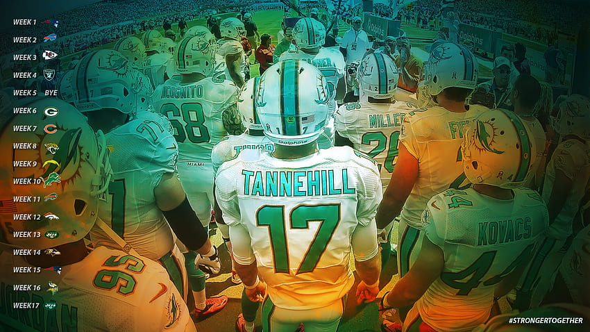 Miami Dolphins 2019 Mobile City NFL Schedule Wallpaper