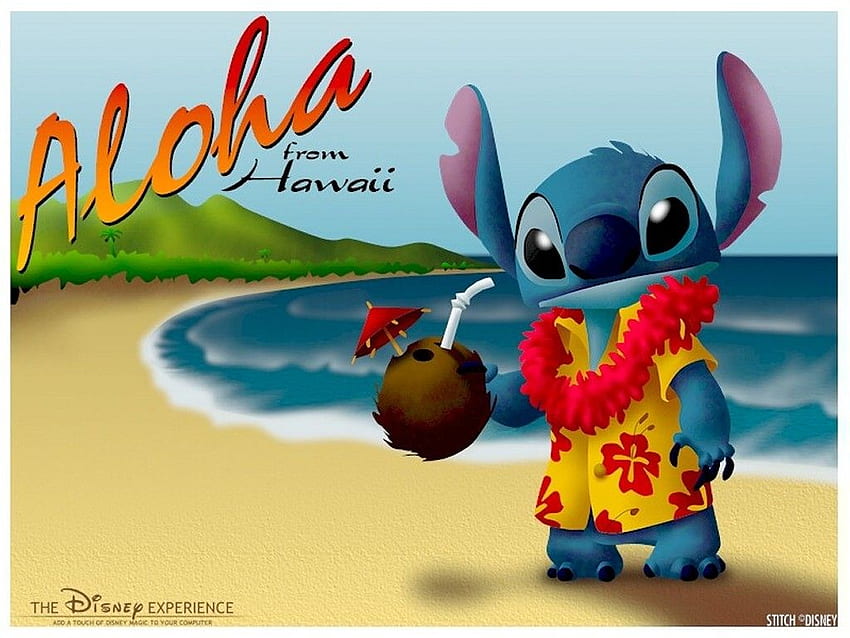 Cruzeiro da Disney para o Havaí em 2015 - Cruzeiro da Disney de Long Beach para. Disney fofo, Stitch disney, Aloha Stitch papel de parede HD
