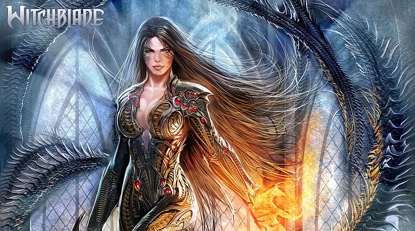 Witchblade, Anime, Rüstung, Comics, dunkle Haare, lange Haare, Frau, weiblich HD-Hintergrundbild