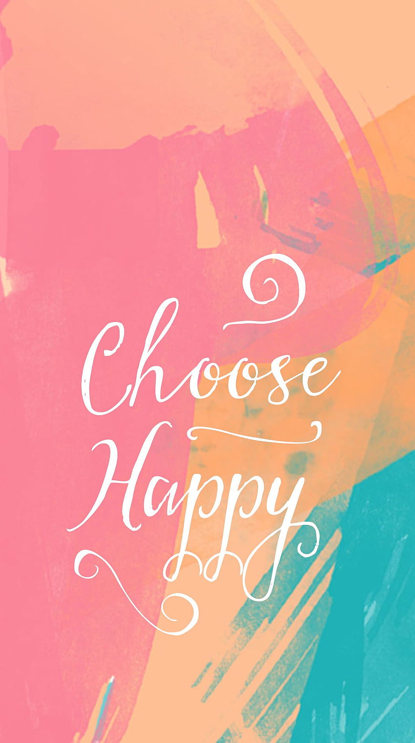 Wählen Sie Happy Quote iPhone-Sperrschirm. IPhone HD-Handy-Hintergrundbild