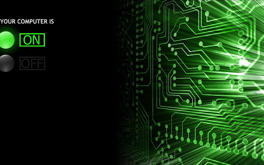 Abstract circuit boards computers green, Digital Circuit HD wallpaper
