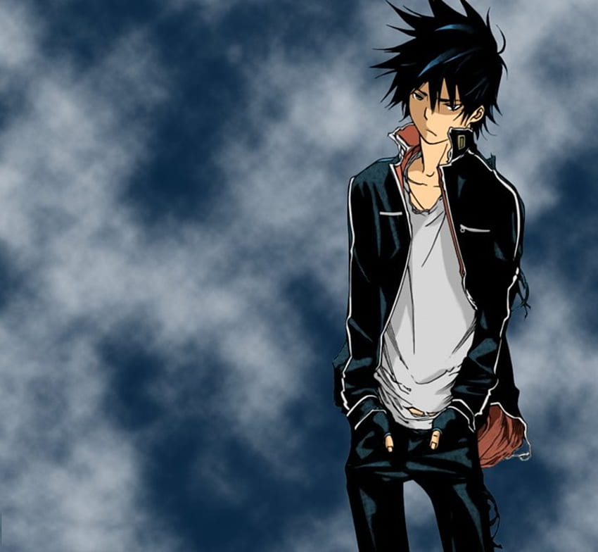 Cool Anime Boy, anime, boy, cool, black jacket, stylish HD wallpaper