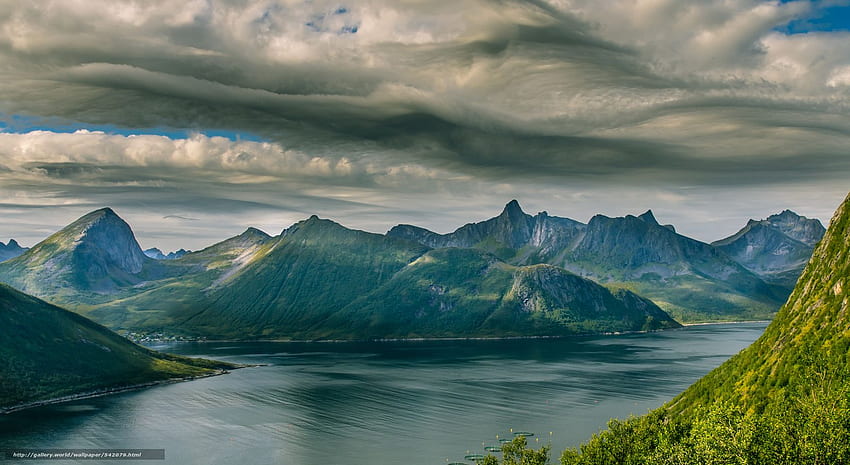 Norther Norway, river, Mountains, landscape in the resolution, Senja Norway HD wallpaper