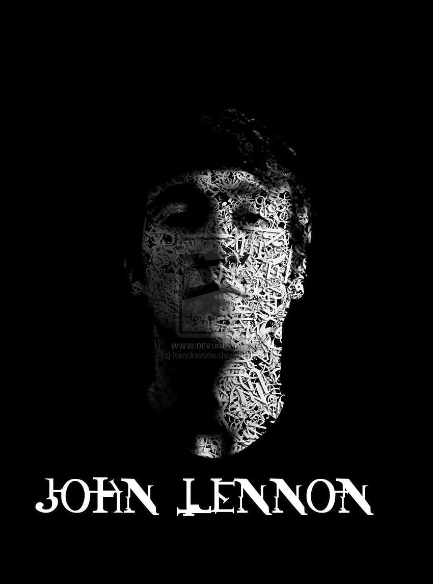 John Lennon Typography, John Lennon iPhone HD phone wallpaper