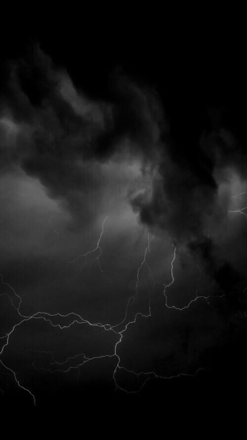 Dunkler Schwarzweiss-Sturm. Sturm, dunkles Gewitter HD-Handy-Hintergrundbild