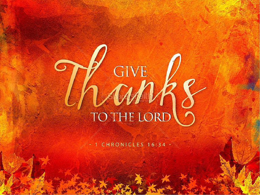 Give Thanks Christian PowerPoint Template. Fall, Bible Thanksgiving HD wallpaper