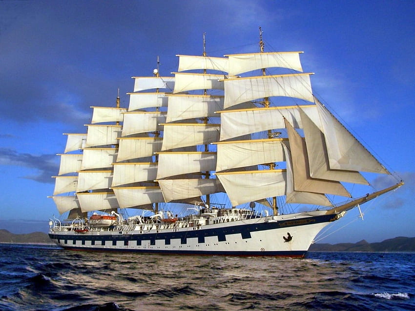 Royal Clipper, Tekneler, gemi, Royal, uzun gemi, gemiler, Yelken, Clipper, uzun gemiler HD duvar kağıdı