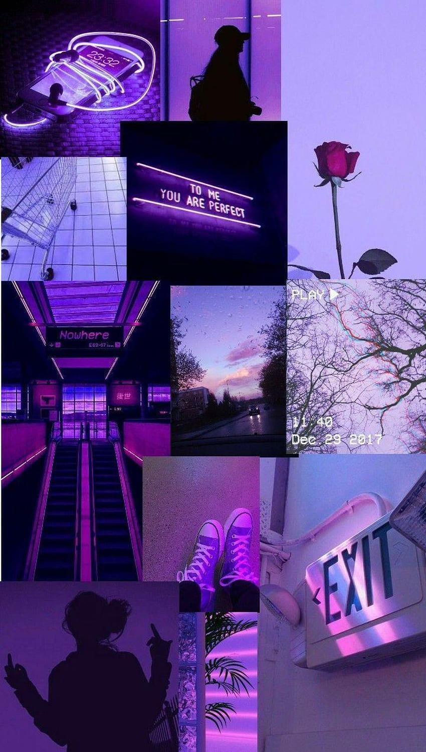Śliczne fioletowe estetyczne serce - Novocom.top, Instagram Aesthetic Tapeta na telefon HD