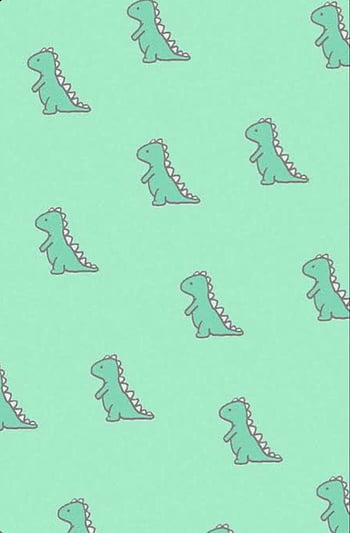 Seamless Wallpaper With Green Dinosaurs On White Background Royalty Free  SVG Cliparts Vectors And Stock Illustration Image 42214884