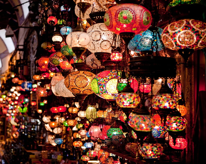 Lanternes dans le Grand Bazar, lumières, Lanternes, Bazar, Grand Bazar Fond d'écran HD