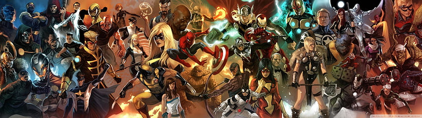 Marvel Comics Characters Dual Monitor, Marvel Universe HD wallpaper ...