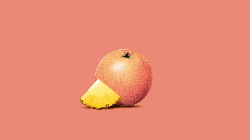 Grapefruit, , , Minimal HD wallpaper