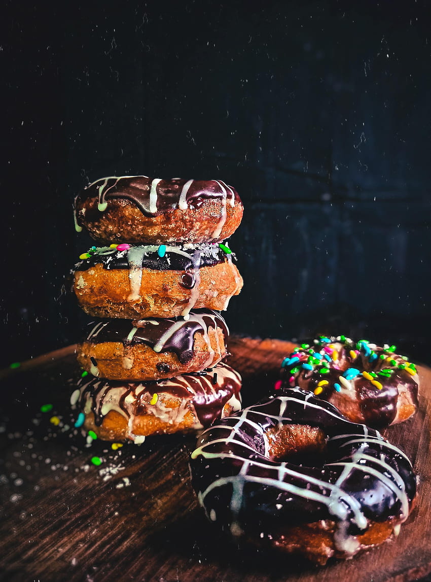 Food, Chocolate, Desert, Donuts, Sprinkling, Sprinkle HD phone wallpaper