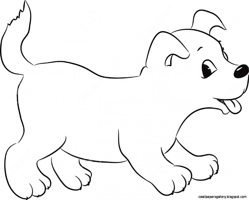 Desenho de Cachorro Fofo papel de parede HD