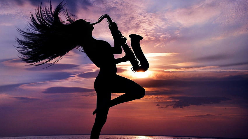 Senhora Saxofone. Música de saxofone, Música relaxante, Saxofone, Saxo Girl papel de parede HD