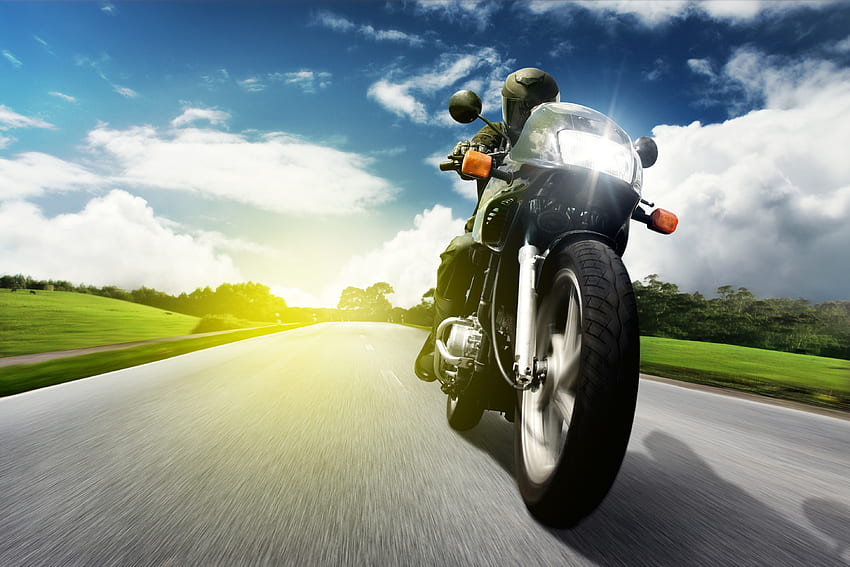 Motocicletas, Estrada, Tráfego, Movimento, Velocidade, Motocicleta papel de parede HD