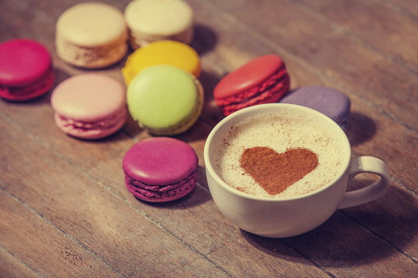 cup coffee love heart milk cocoa sweets cookies dessert [] for your , Mobile & Tablet. Explore I Love Food . I Love Food , I Love HD wallpaper