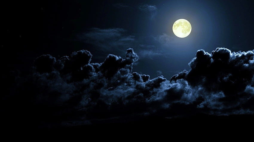 Нощна луна (най-добрата нощна луна и ) в чата, Gibbous Moon HD тапет