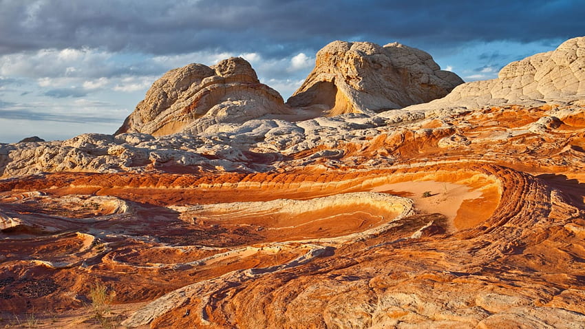 monumento nacional de los acantilados bermellones en arizona, desierto, formación, acantilados, arenisca fondo de pantalla