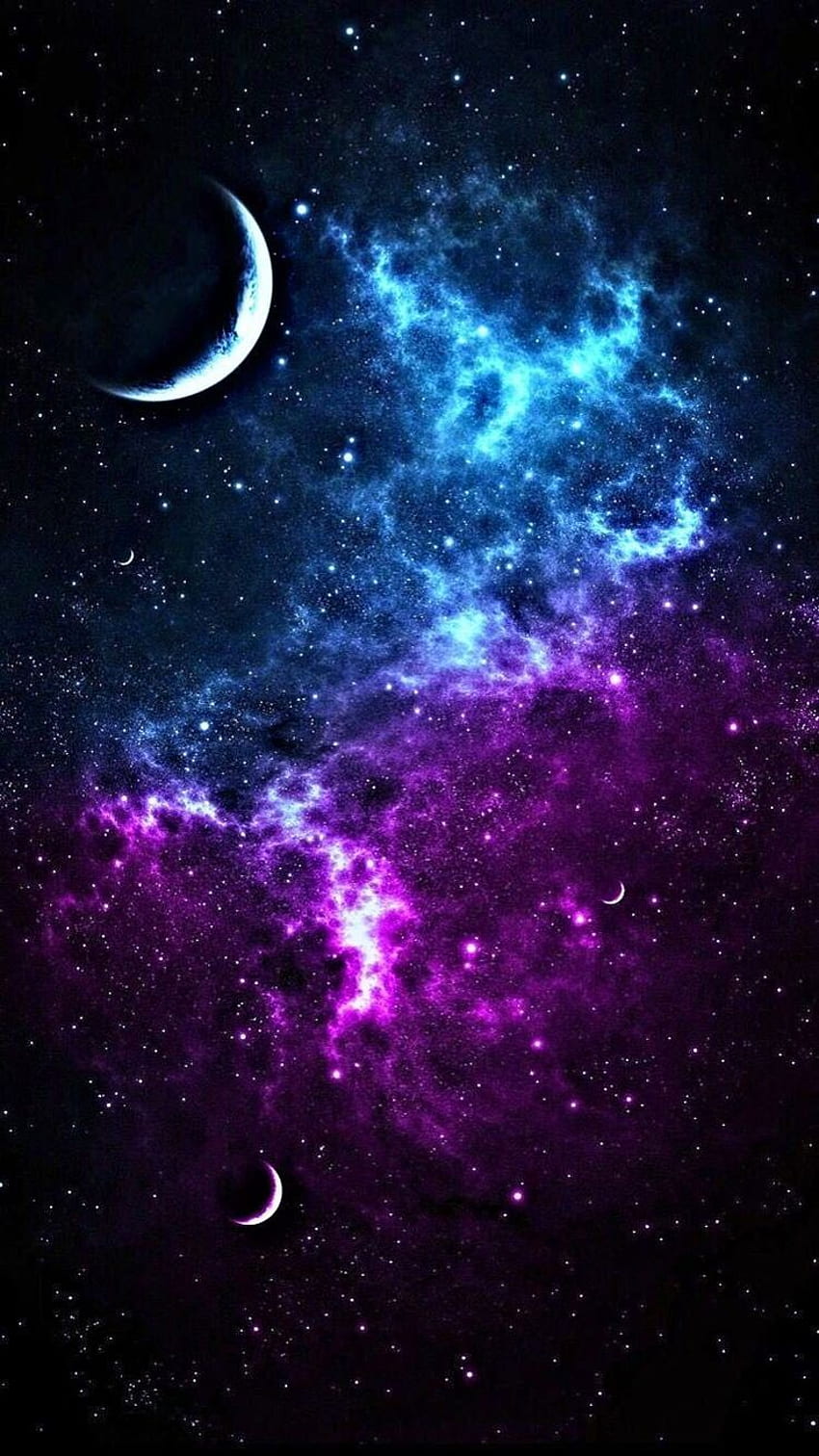Galaxy and Moon Wallpapers - Top Free Galaxy and Moon Backgrounds -  WallpaperAccess