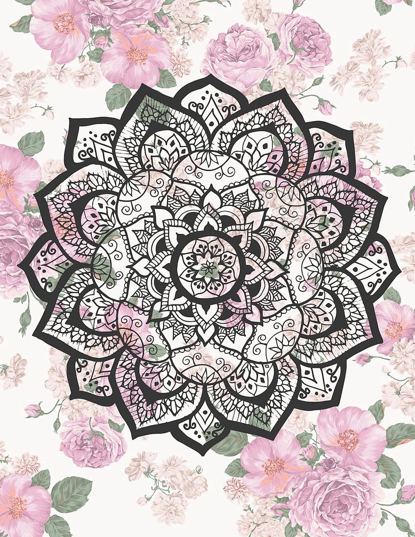 Flor de mandala de Fla Braun. Visuales., Mandala Floral fondo de pantalla del teléfono