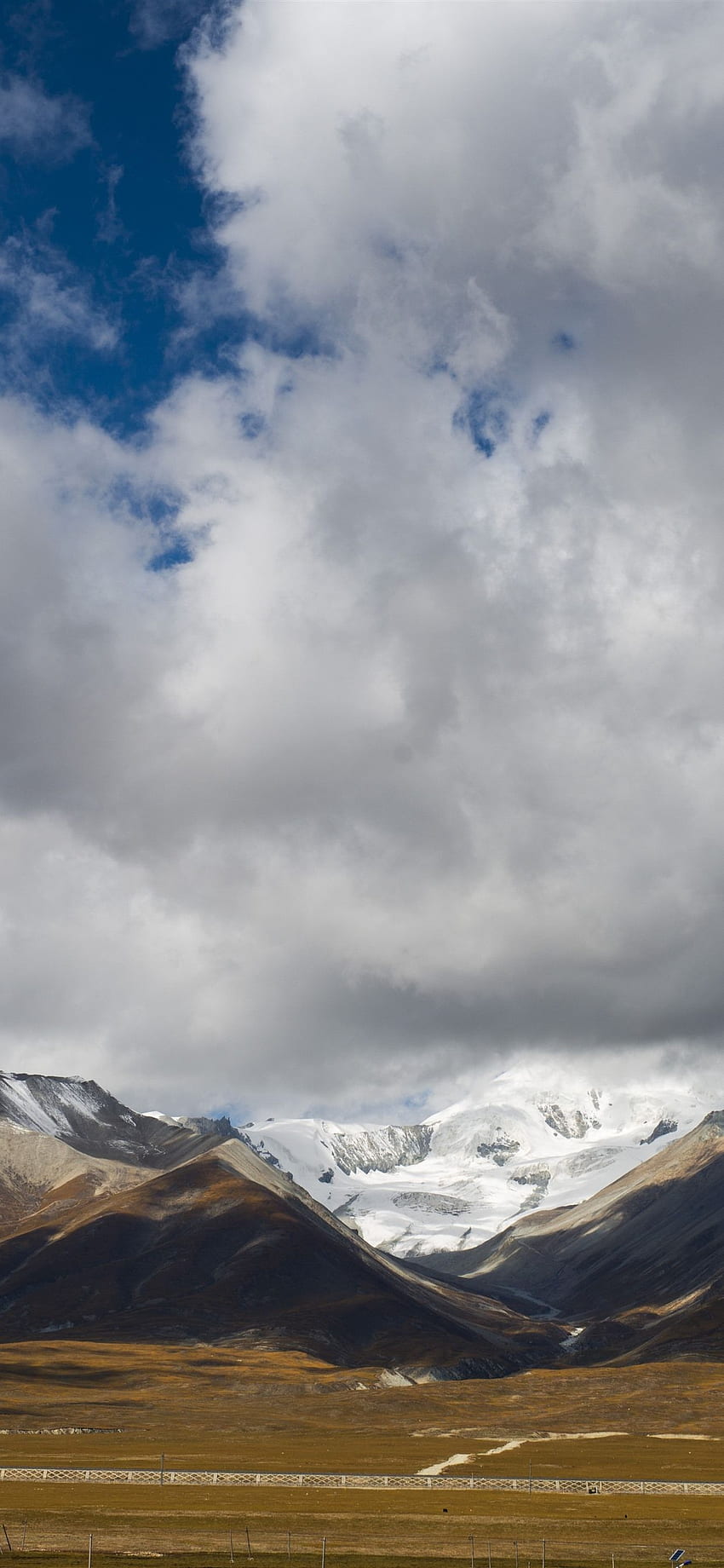 Beautiful Tibet, mountains, clouds, snow, nature landscape HD phone wallpaper