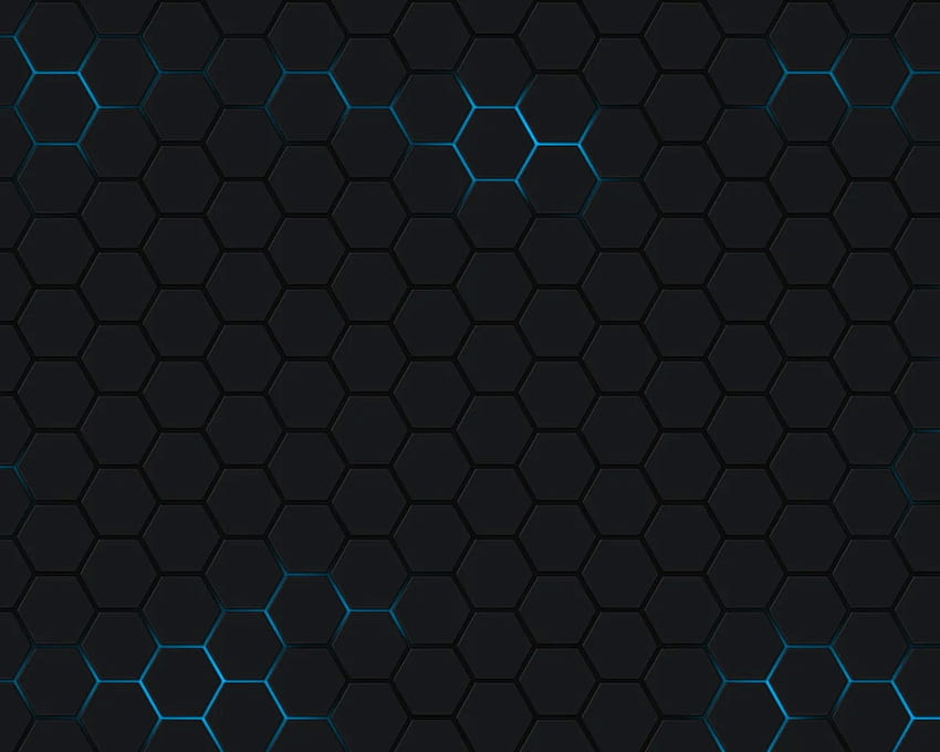 Nid d'abeille noir, minimalisme, hexagone, arrière-plan, motif • For You For & Mobile, Dark Hexagon Fond d'écran HD