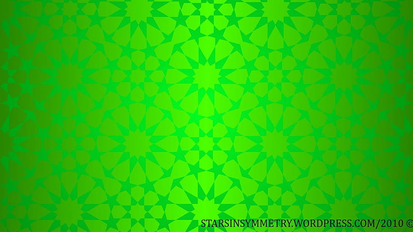 Зелен ислямски фон - Фоново ислямско изкуство Hijau -, Зелен банер HD тапет