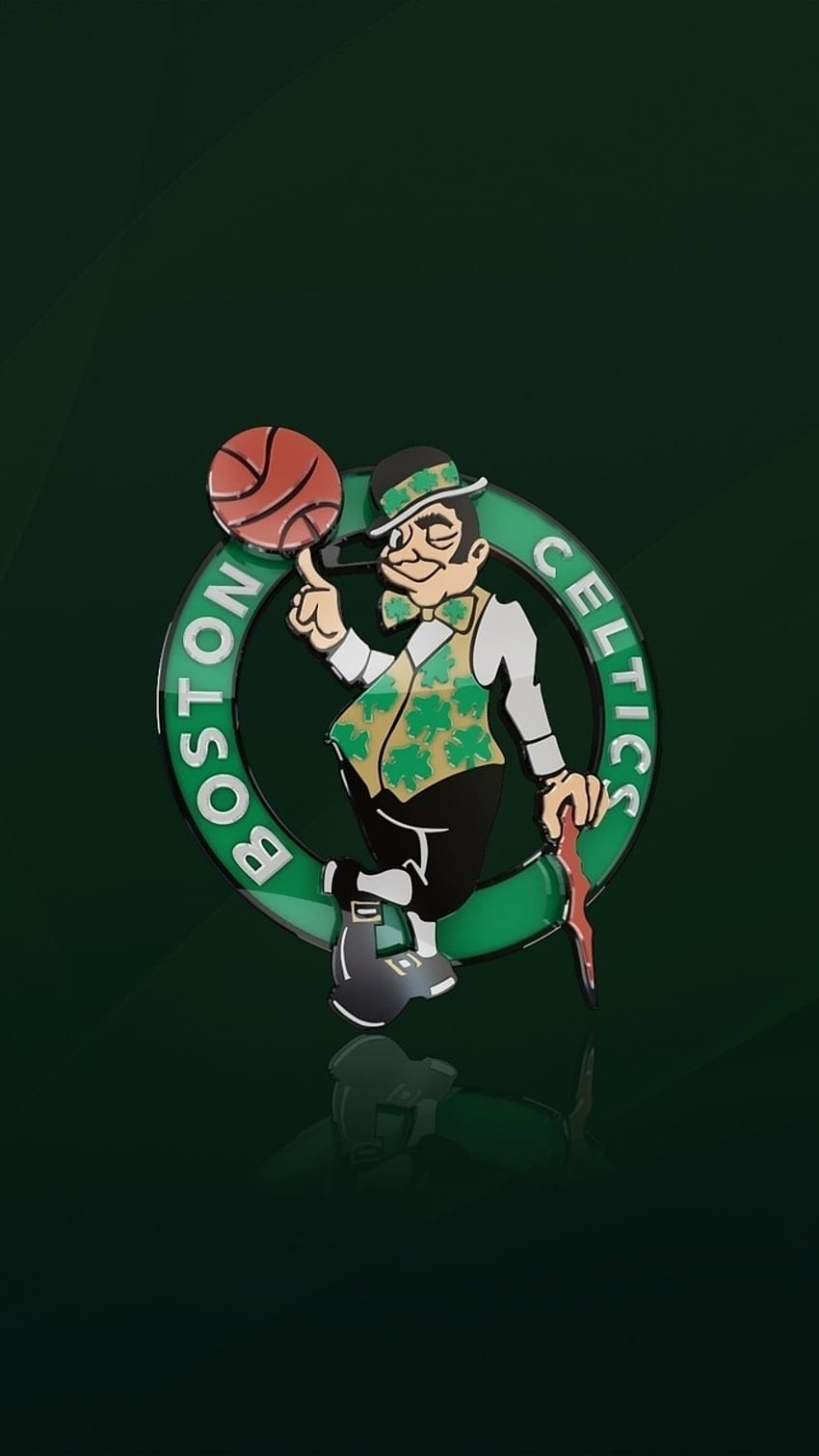 ボストン・セルティックス、ボストンのロゴ、ダークテーマ HD電話の壁紙