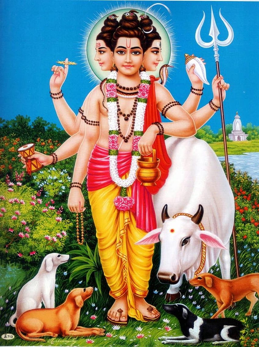 Guru Dattatreya i. Hinduski bóg Tapeta na telefon HD