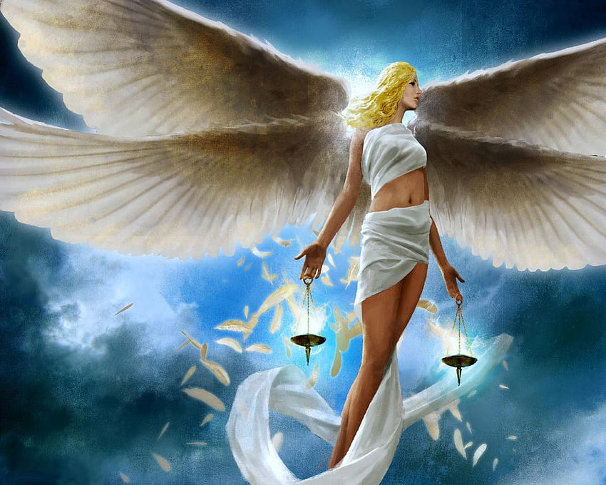 Ángel con escamas, plumas, escamas, ángel, fantasía, hembra fondo de pantalla