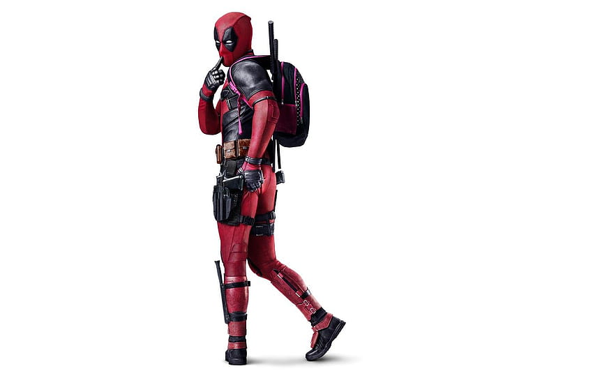 Action, Ryan Reynolds, Red, Black, Warrior, with, White, Guns, Deadpool, Eyes, Ninja, bag, Year, MARVEL, Weapons, 20th Century Fox for , section фильмы HD wallpaper