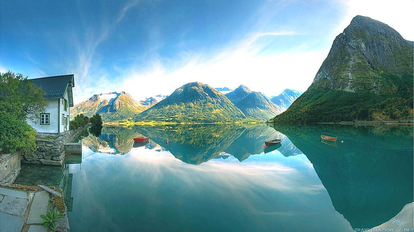ภูมิทัศน์ ภูเขา ทะเล ทะเลสาบ สุดยอด 57 - 1366 x 768, 1366 x 768 ภูมิทัศน์ วอลล์เปเปอร์ HD