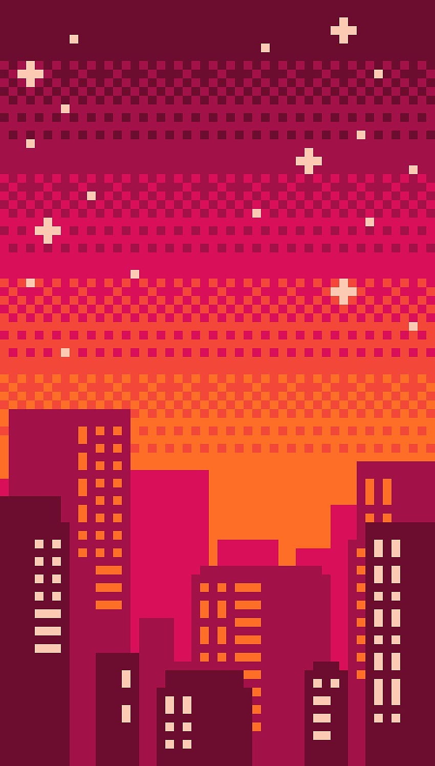 Chill city, credit: pixeldreams. art, Nature , Aesthetic background, Red Pixel Art HD phone wallpaper | Pxfuel