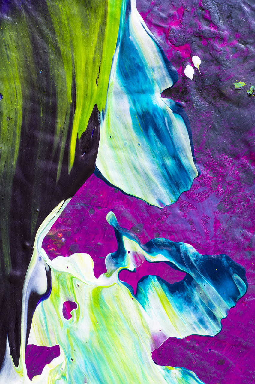 Abstract, Multicolored, Motley, Texture, Paint, Stains, Spots, Acrylic HD phone wallpaper