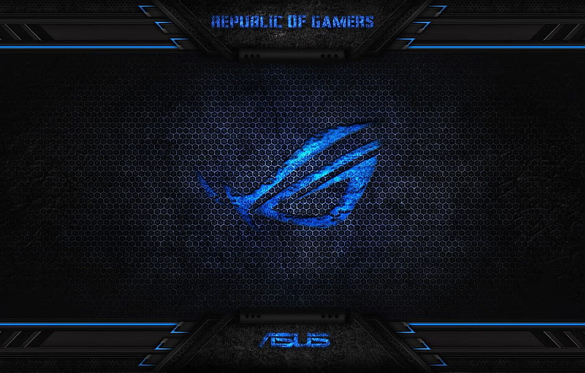 Blue, Asus, Rog, Republic, Gamers For , Section Hi Tech, Blue and White Asus HD wallpaper