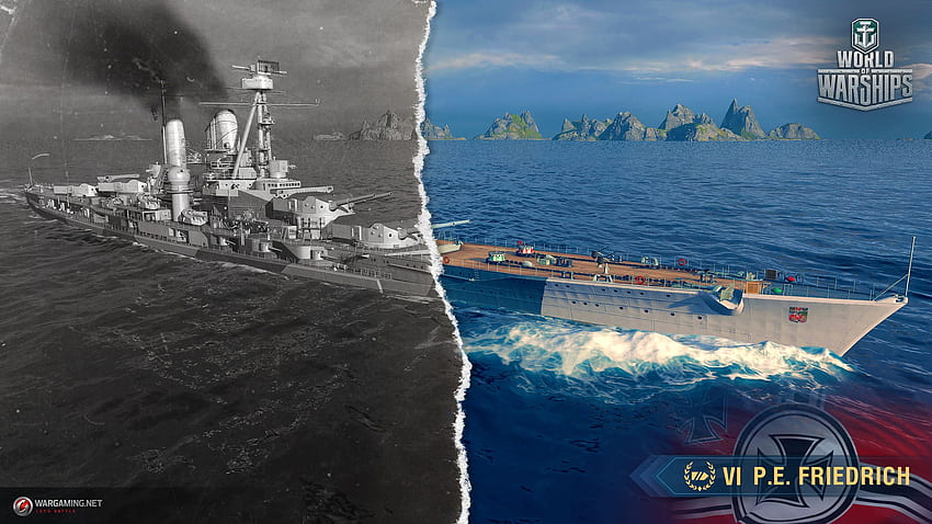 Armada 2.0: Prinz Eitel Friedrich: El Royal Rumbler. World of Warships, buques de guerra alemanes de la Segunda Guerra Mundial fondo de pantalla